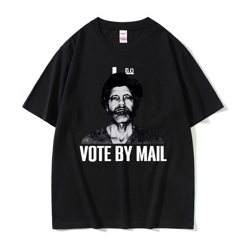 

Vote Bt Mail Ted Kaczynski Mugshot T-shirt Women Fashion Casual Funny Short Sleeve Fashion Tees Vintage Streetwear 3XL