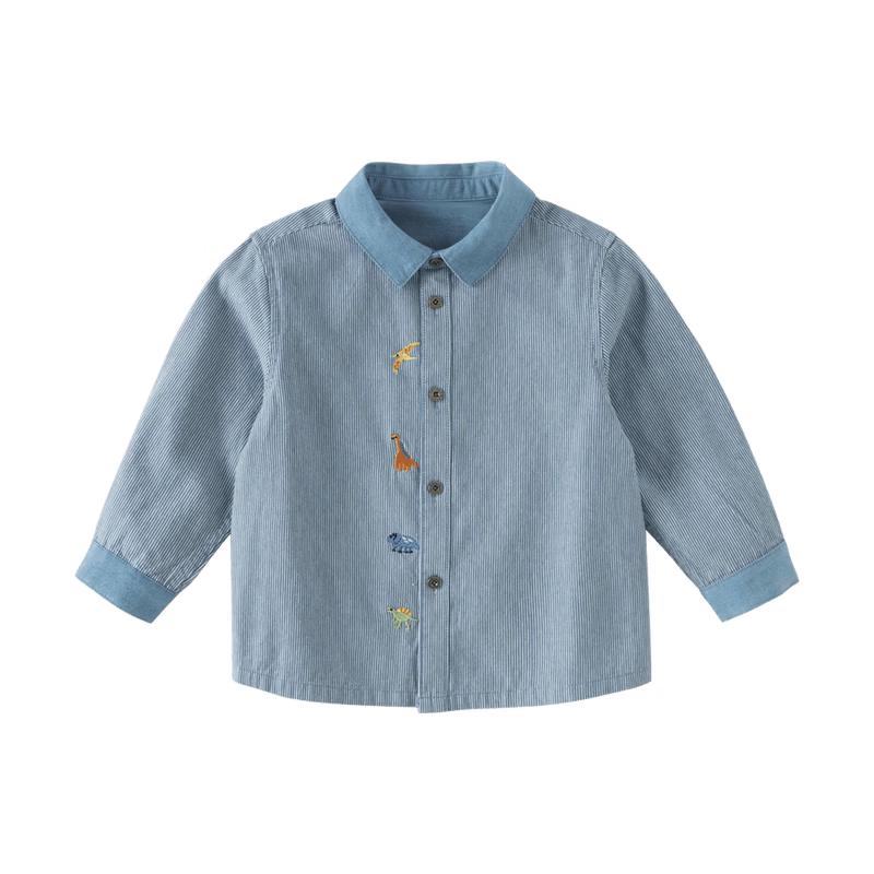 DAVE&BELLA Boys Striped Long-Sleeve Shirt 120
