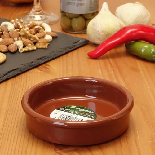 Spanish Graupera Terracotta Ceramic Cazuela Ajillo Pot, 10cm, Set of 4 (sgr-0110br_4)