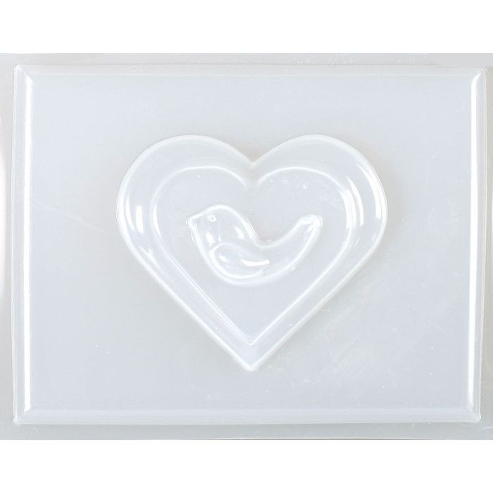 Moule pour savon Mini Coeur Oiseau