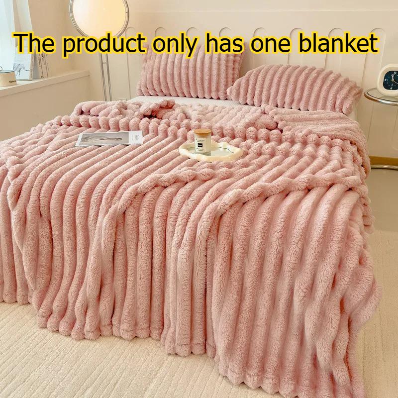 

1 шт. Коралловый флис Плед для сна Зимний теплый домашний диван и офисный плед Уютный мягкий плед для холодных дней 100x150cm розовый
