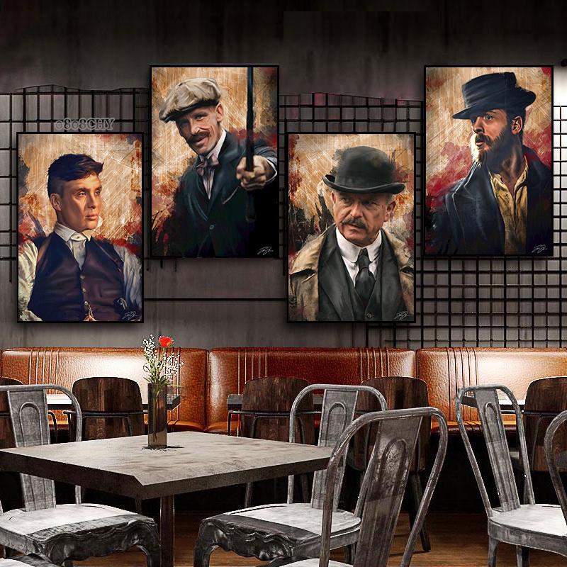 Gangster TV Drama Canvas Painting Abstract Movie Character Art Posters and Prints Wall Art Pictures for Home Living Room Decor