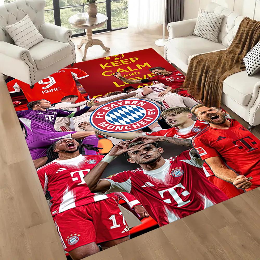 Bayern Munich Area Rug Suitable for Playrooms Game Room Study Room Dining Room Anti-slip Rug Anime Office Decor Gift for Festivals