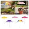 Sun Protection Plant Umbrella Silver Coated Wind Resistant Mini Umbrella for Patio Garden Bed