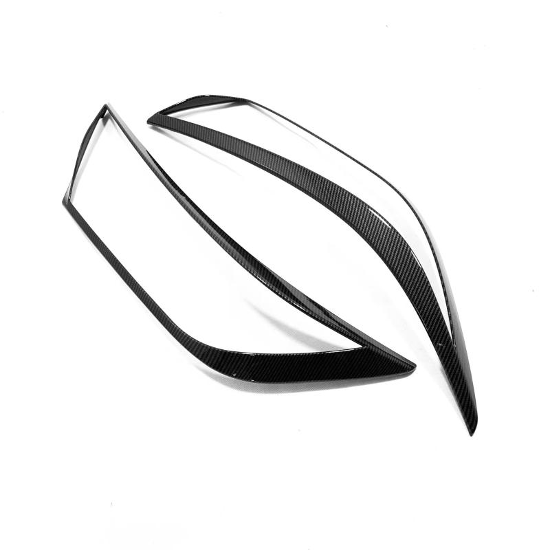 For Toyota RAV4 RAV 4 XA50 - Hybrid ABS black Headlight Decoration Frame  front Head lamp Eyebrow Cover Exterior Sticker