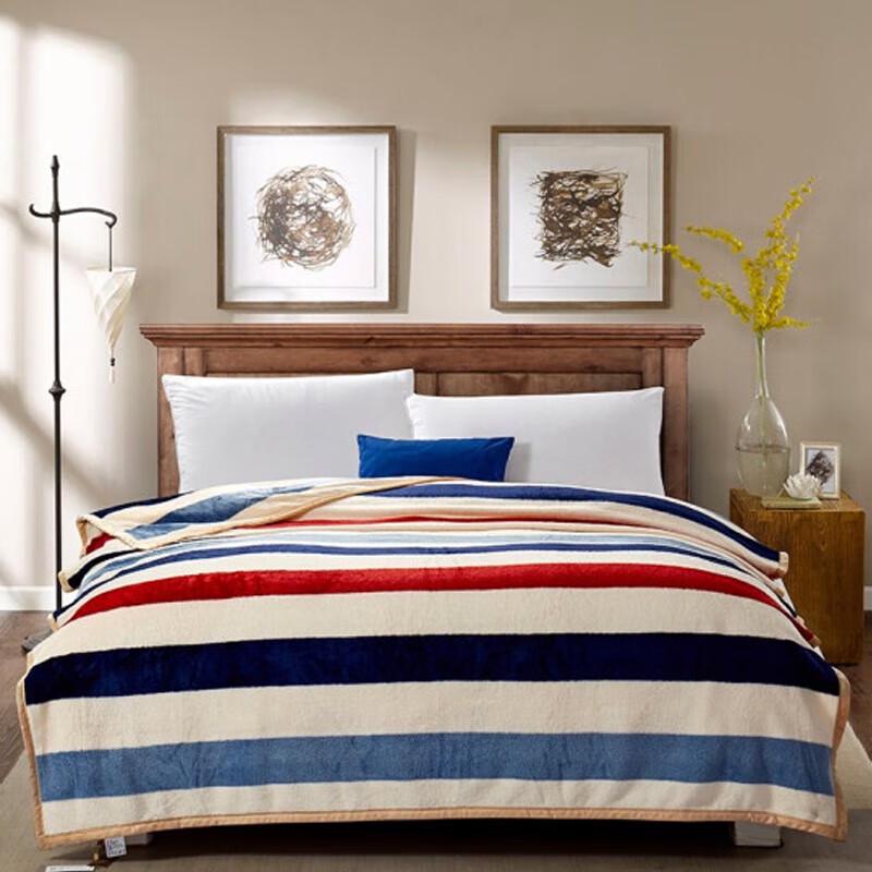 

Huaxia Shengjin Fashion Striped Flannel Blanket