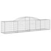 VidaXL Paniers à gabions arqués 3 pcs 300x50x60/80 cm fer galvanisé, gabion, cage de gabion, panier de mur de gabion, mur de 3146666