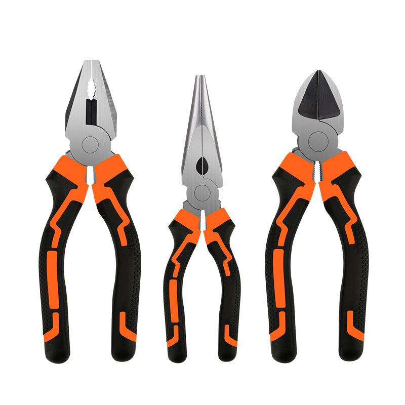 3pcs 8''/6”Universal Multifunctional Diagonal Pliers Needle Nose Pliers Hardware Tools Wire Cutters Electrician Wire Pliers