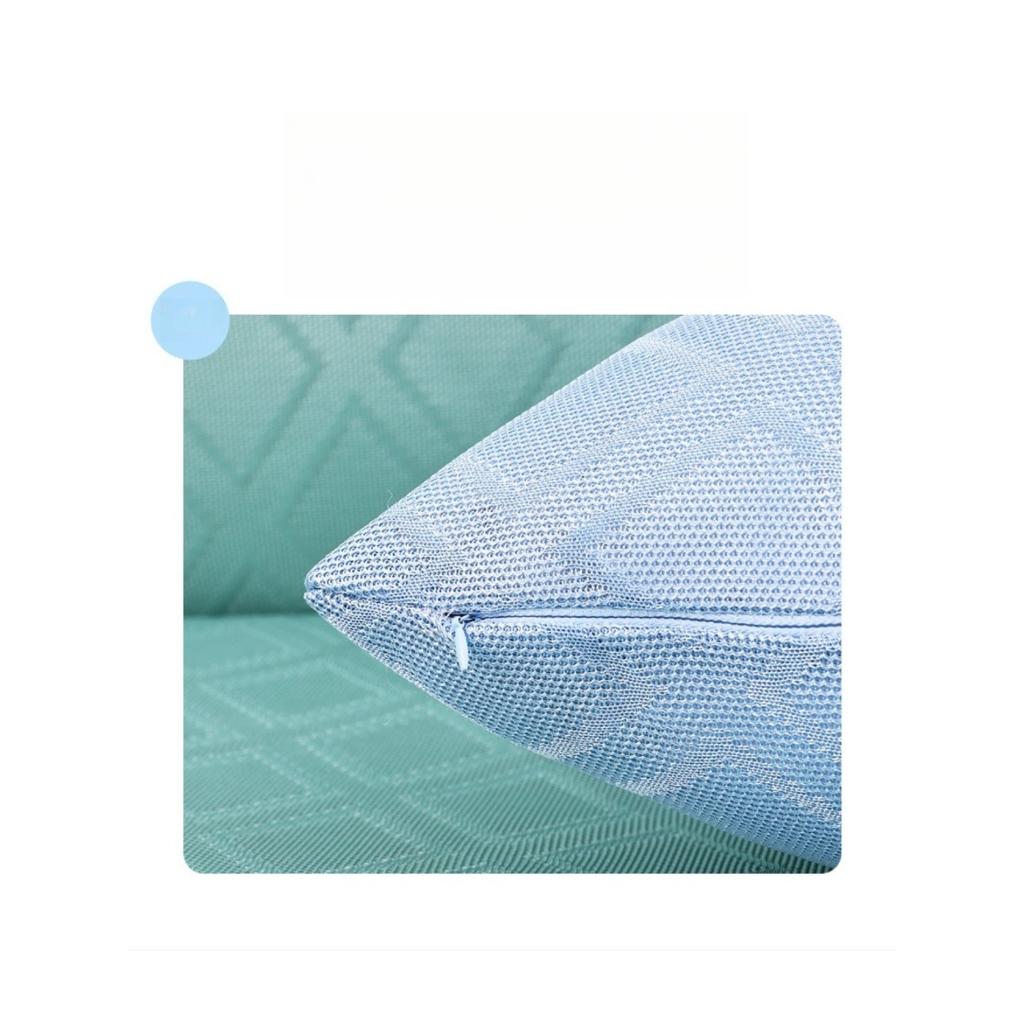 Living room sofa ice silk pillowcase, cool and breathable summer cushion, double-sided diamond shaped summer car backrest cushion
