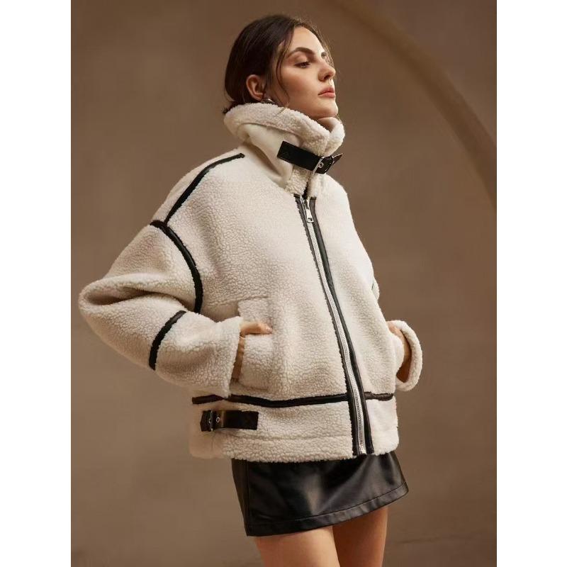 

YYFS Женская мода Повседневная Осень Зима Длинные рукава Поло Воротник Куртки и пальто XL