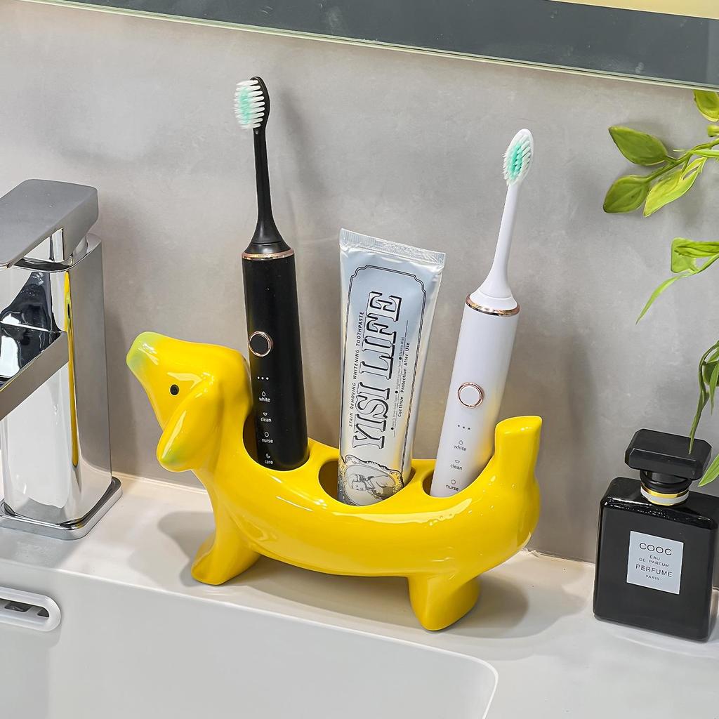 Banana dog ugly cute electric toothbrush Toothpaste shelf