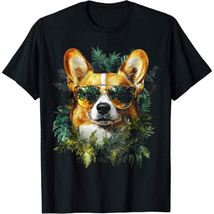Pembroke Welsh Corgi Dog Sunglasses Men Women Kids T-Shirt XXXXXL чёрный