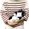 SunLemon Sleeping Lap Cat, Small, Calico, 15 x 18 x 34cm, Plush Animal, Cute Cat, White and Black, P-1393