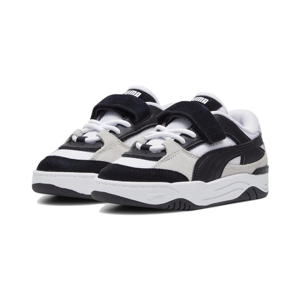 Puma Non-Slip Low-Top Kids Skate Shoes Kids Sneakers Black White 396582-02