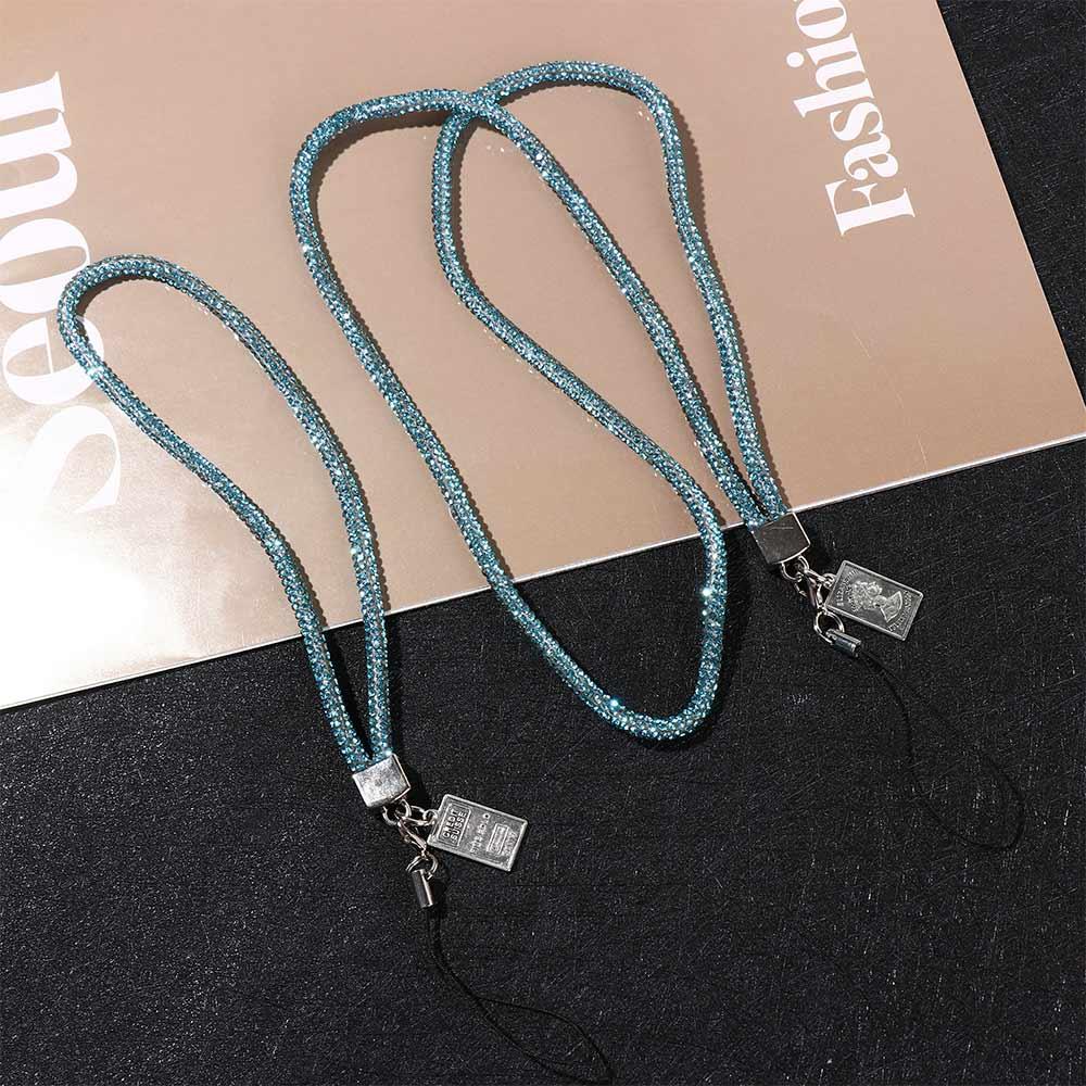 Full  Rhinestone Phone Lanyard  Pendant Long Phone Straps  Phone Accessories