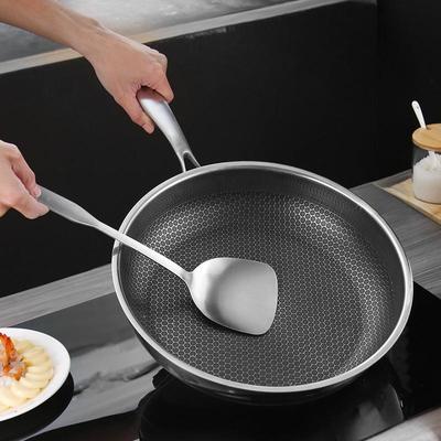 Stainless Steel Non-Stick Honeycomb Frying Pan for Steaks & Pancakes