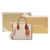 Michael Kors MK Mirella Classic Monogram Print Faux Leather Shoulder Bag Women handbags Beige Brown 35S2G7ZC5J-299