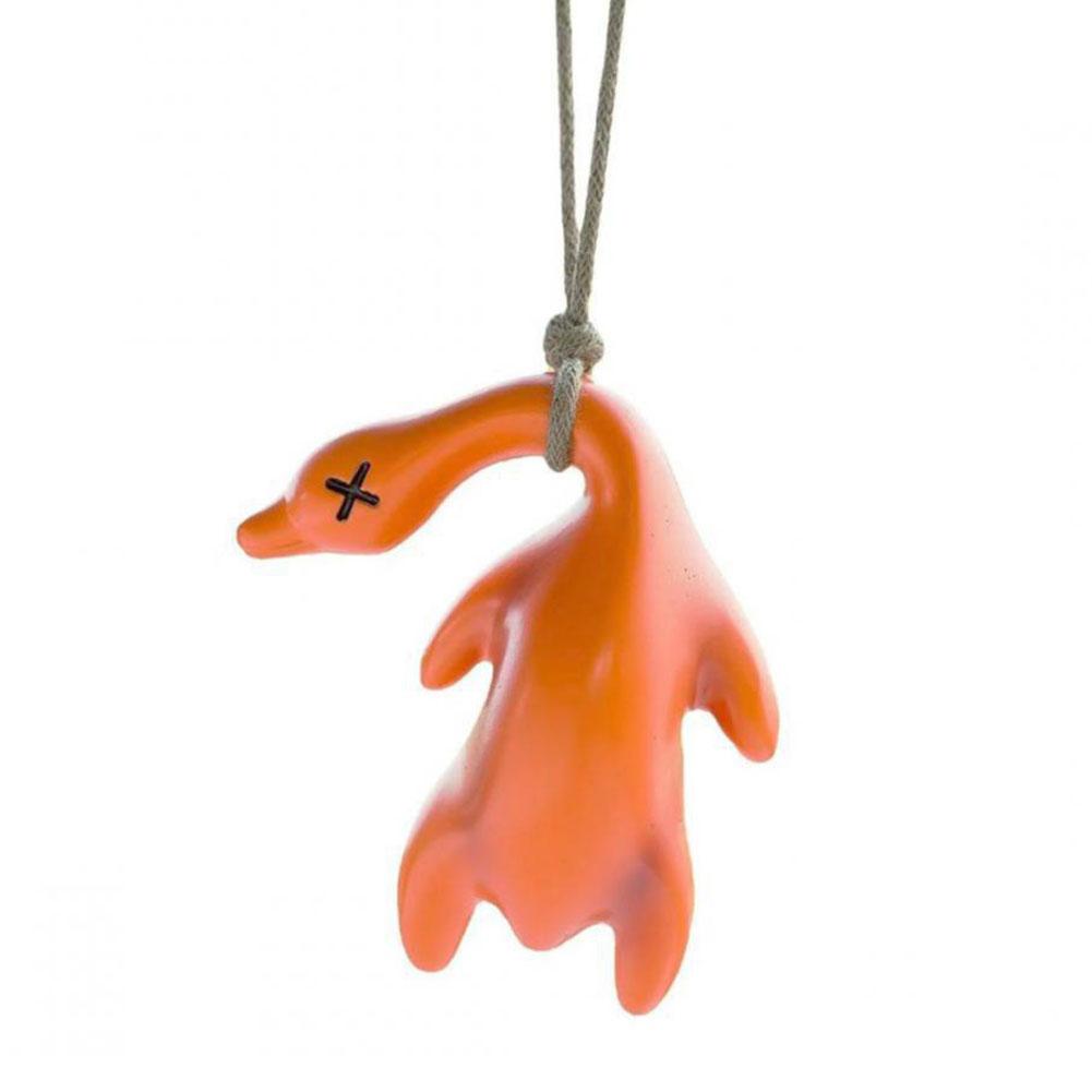 Farbe ändern Ente Auto Ornament Braten Ente Anhänger Schaukel Dekoration Spiegel Zubehör Spiegel Vi N0X4