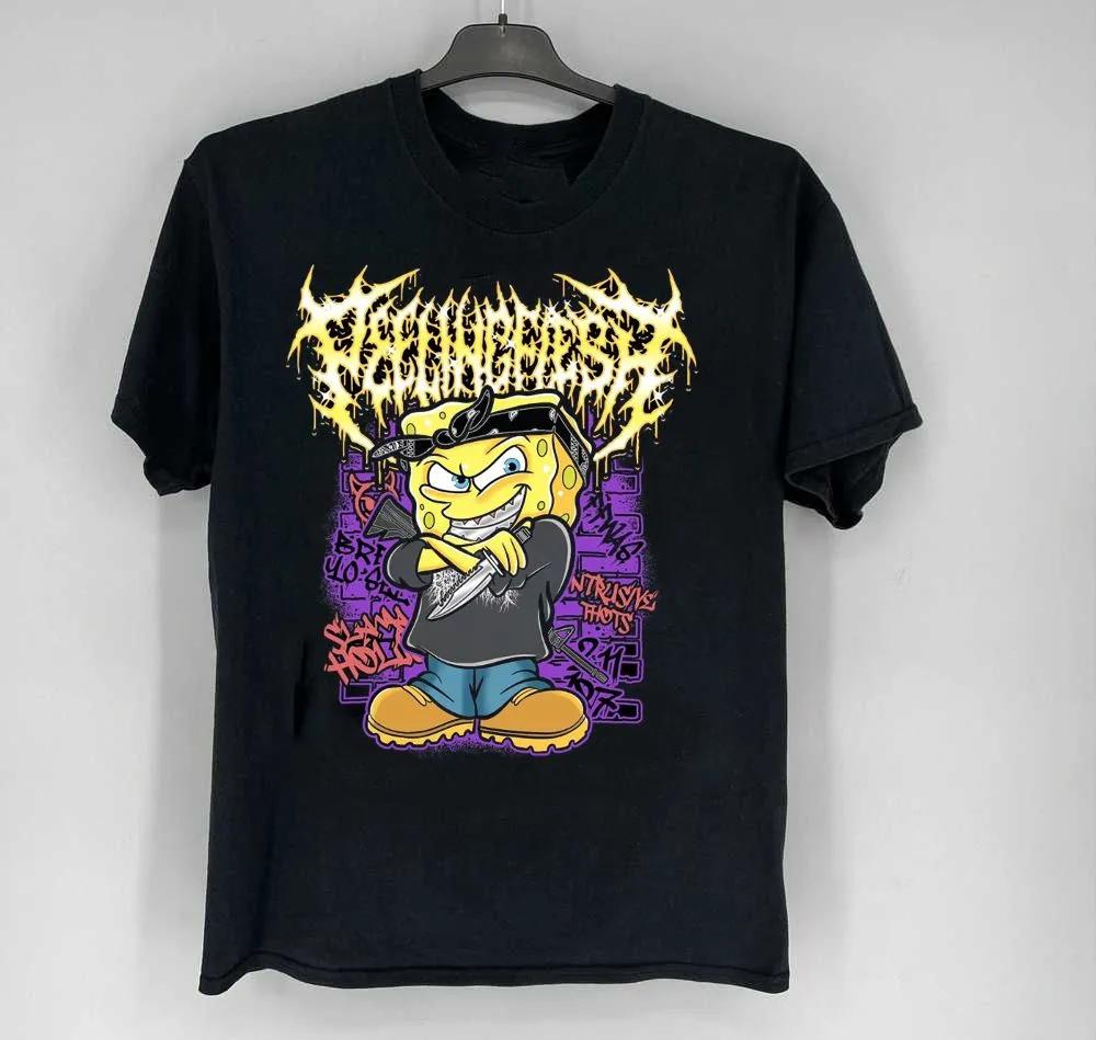 Unisex Short Sleeve Crew Neck Cotton T Shirt Peelingflesh Cartoon M