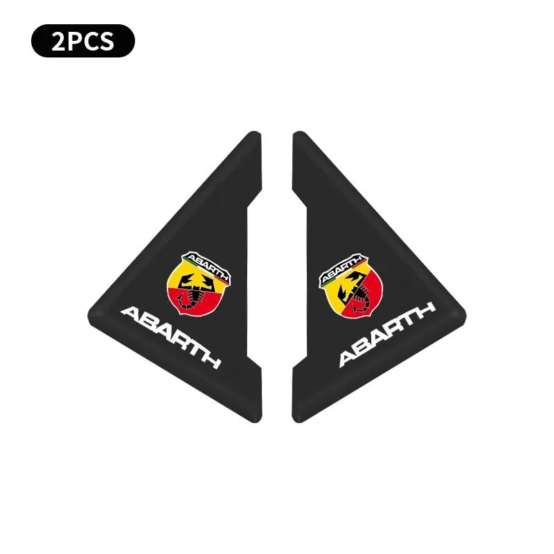 GCNDL1 2pcs Silicone Car Door Corner Cover Bumper Scratch Protector For Fiat Abarth 595 Abarth 500 Abarth 124 Spider Car Accessories