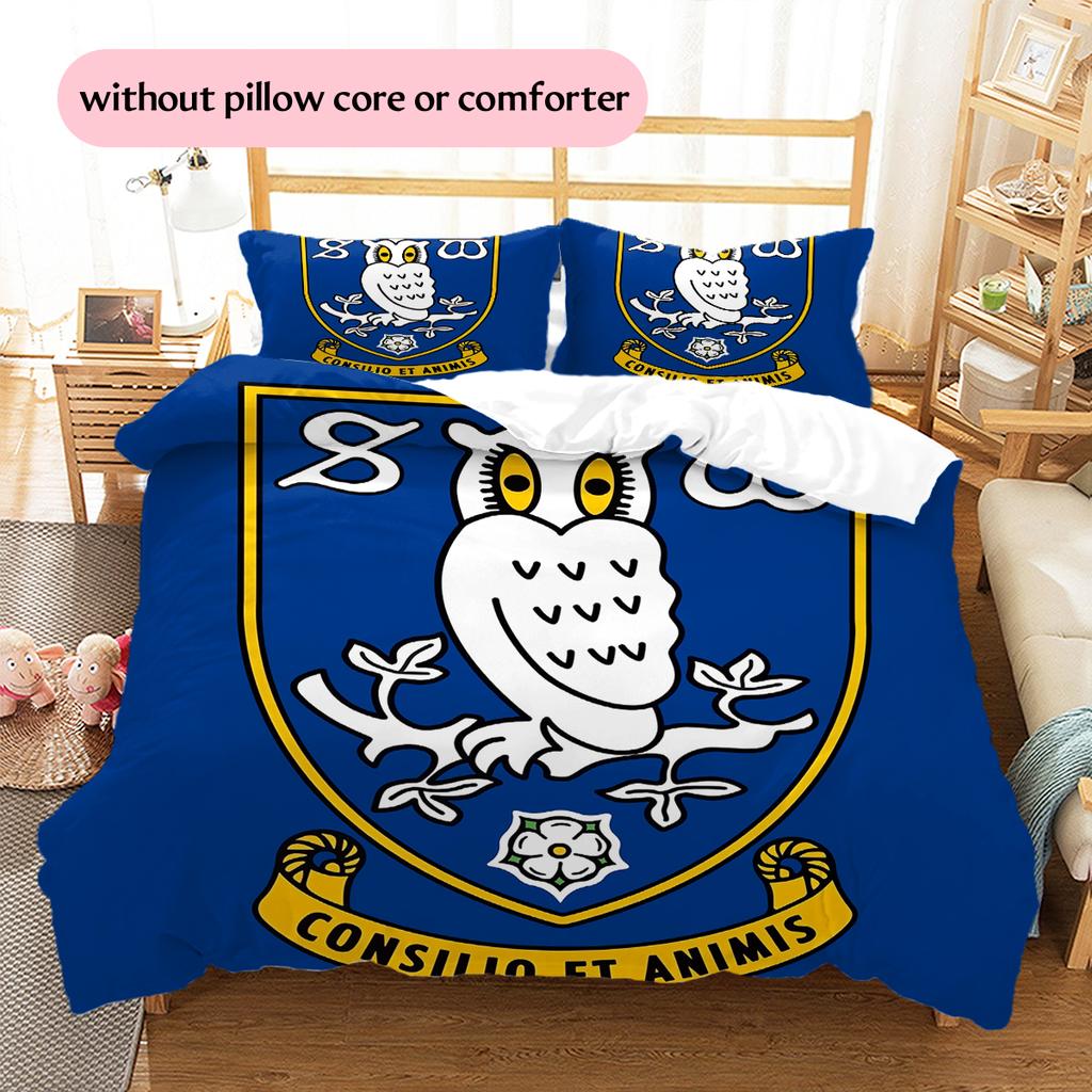 Biancheria da letto con motivo Sheffield Wednesday FC Decorazione per la casa Regalo di compleanno e festa (1 * copripiumino + 2 * federa, senza nucleo)