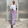 Skirt Satin Black Slim Trumpet High Waist Skirts Fashion Women 2023 Summer Solid Office Lady Long Skirt Female Elegant 27694