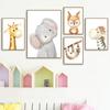Elefant Hase Giraffe Zebra Faultier Kinderzimmer Wandkunst Leinwand Malerei Nordic Poster und Drucke Wandbilder Baby Kinderzimmer Dekor