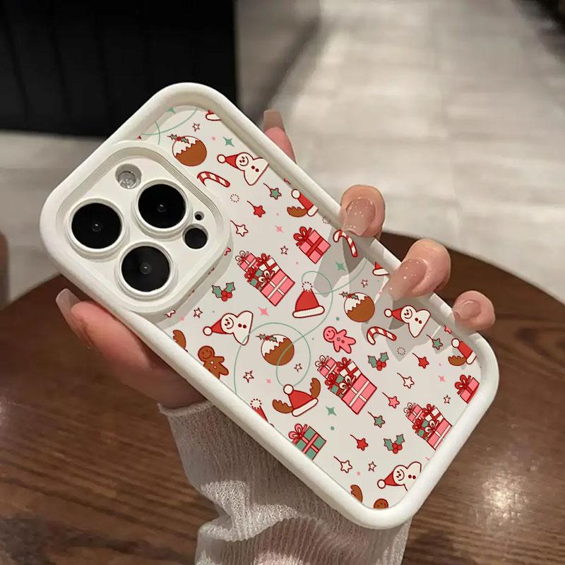 Merry Christmas Drawings Print Coque For Iphone 15 13 17 16 Case For IPhone 17 Air 11 13 12 16 Pro Max 14 Plus Soft Phone Cover