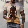 Popular Anime Pattern 3D Digital Printing Men's Fashionable Round Neck Short Sleeved T-shirt