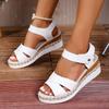 Women's open-toe wedge heel sandals, fashionable summer light and casual sandals, women's anti-slip Velcro shoes, sizes 36-43