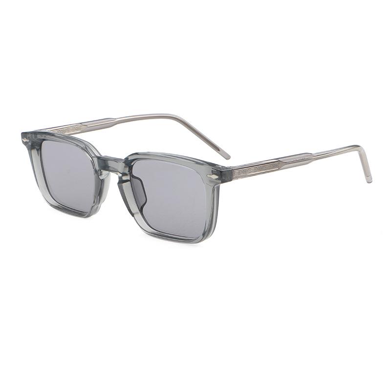 European Retro Square Sunglasses - Unisex Sun Protection with High-End Feel серых линз