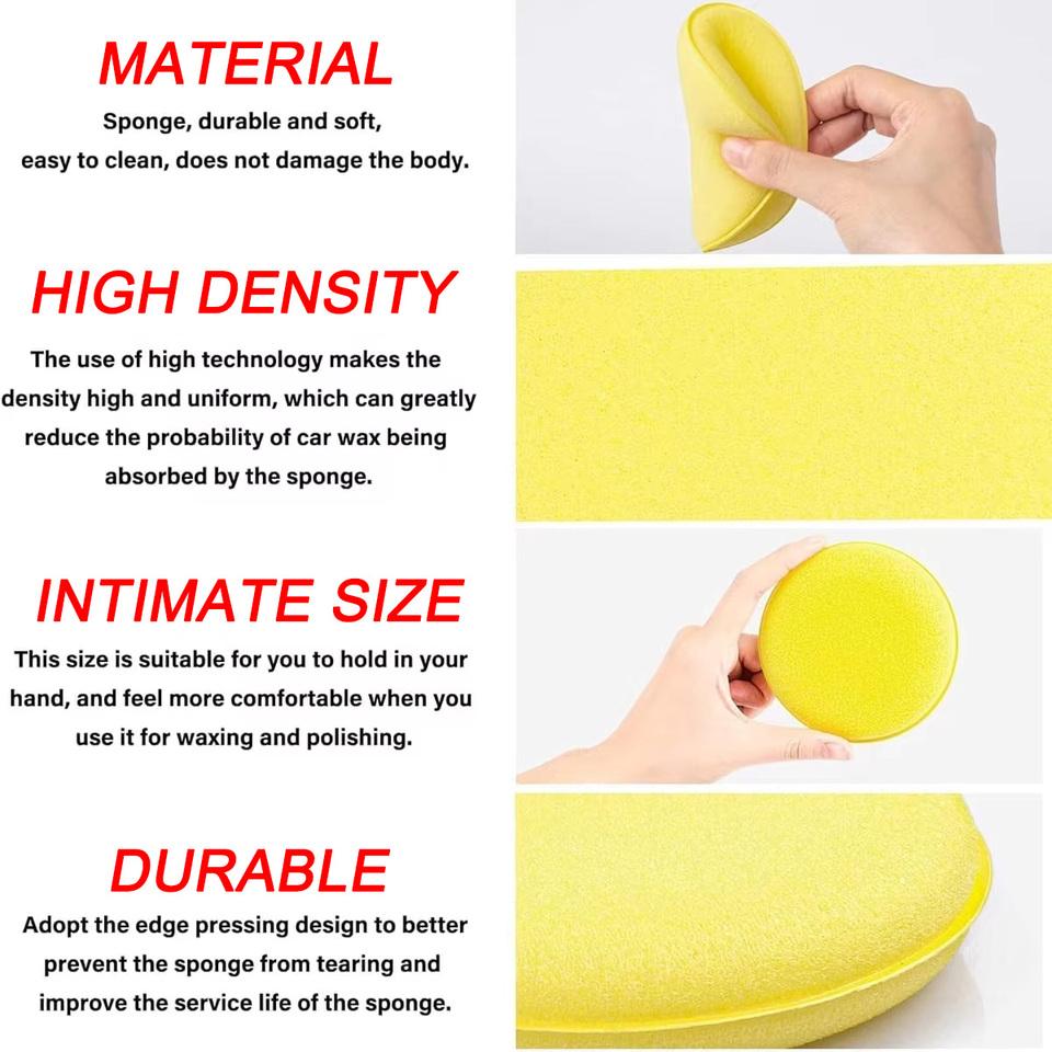 12/6PCS Polishing Sponge Wax Car Applicator Pad Foam Wax Car Polisher Cleaning Pad For Cleaning Car Waxing Sponge Auto Parts