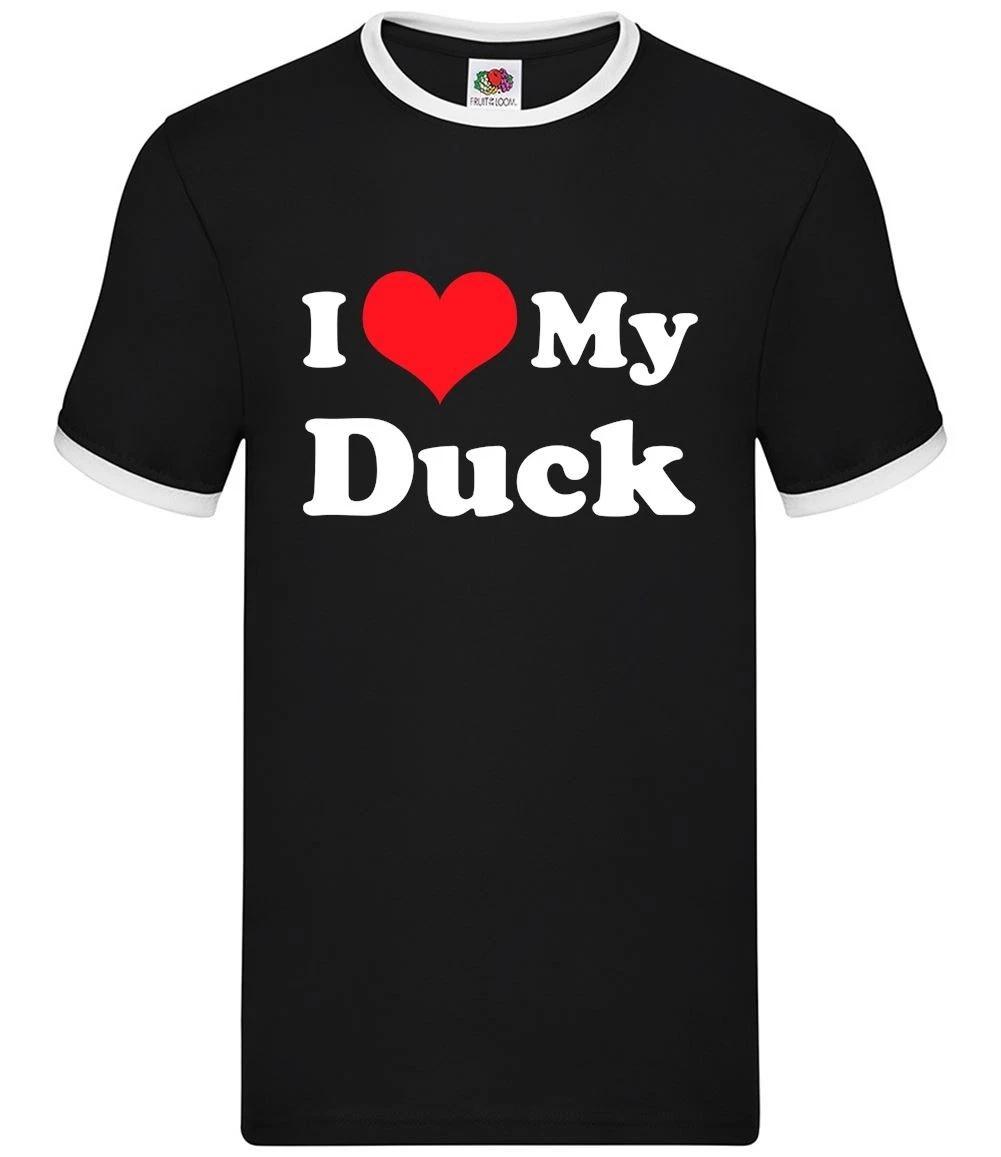 I Love My Duck - Mens Ringer - Bird Pet Animal Mallard Ducks Ducklings XXXL