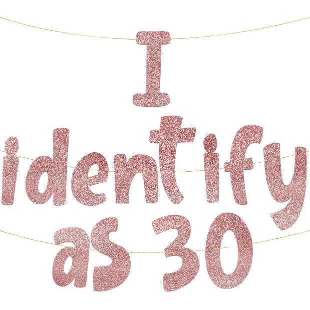 Funny Gold Glitter Banner Happy Mens Birthday Party Supplies, Ideas, and Gifts 21st, 30th, 40th, 50th, 60th, 70th, 80th Adult Birthday Decorations