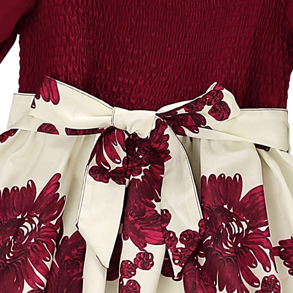 Çocuk Kız Elbise Yaz Kısa kollu Prenses Elbiseler Çocuk Çiçek Baskı Giyim Bebek Düğün Parti vestidos