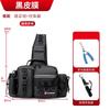 Multi-Compartment Fishing Waist Pack With Rod Holder Waterproof Nylon Tackle Bag Freshwater Saltwater Angling