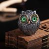Lucky Owl Owl Mini Statue Realistic Owl Ornament Creative Owl Figurine Beads  Desktop Decoration