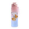 Cartoon Letter Printed Lovely A-Z 750ML Water Bottle Large Capacity Drinking Cup Portable Outdoor Sports Water Cup Children Gift