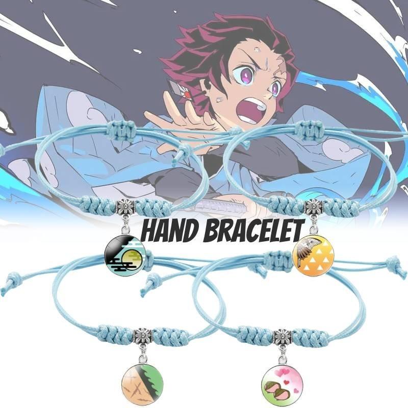 Superbe bracelet Demon Slayer Pierre du Temps Bleu Lac Design de Personnage d'Anime