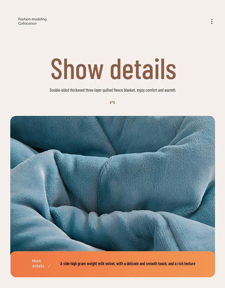 Pătură groasă din fleece cu trei straturi din catifea de lapte pentru pat simplu sau dublu - Cuvertură caldă și confortabilă, perfectă pentru cadouri și achiziții de grup