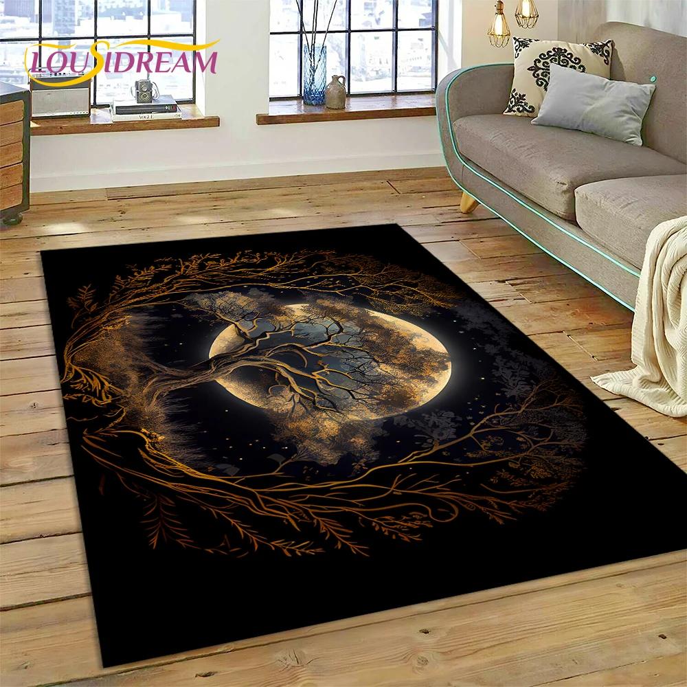 Tree of Life Nature Viking Yggdrasil Norse Carpet Rug for Bedroom Living Room Home Sofa Decoration,Child Large Decor Floor Mat