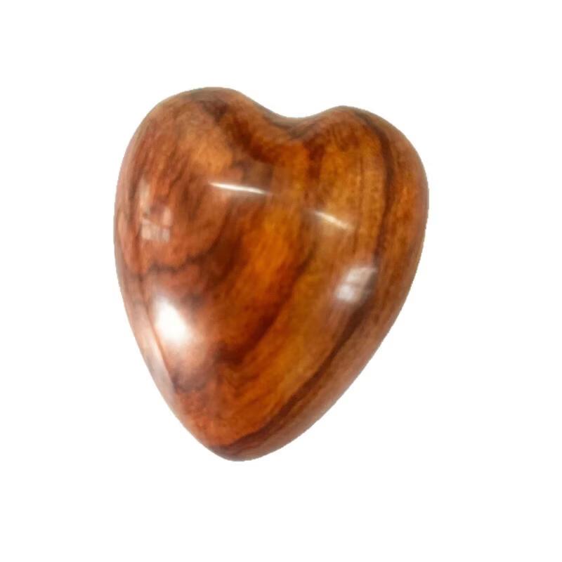 Heart-shaped Rosewood & Ox Horn Massage Comb