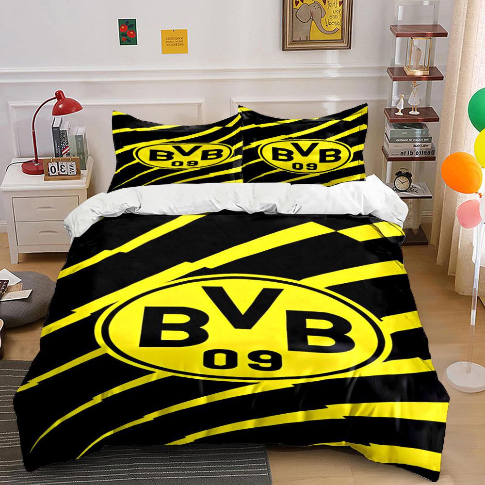 

Yellow stripes, BVB 09 . Bedding sets Duvet cover sets Duvet covers Pillowcases(1 * Duvet Cover 2 * Pillowcases without duvet insert) 135x200cm