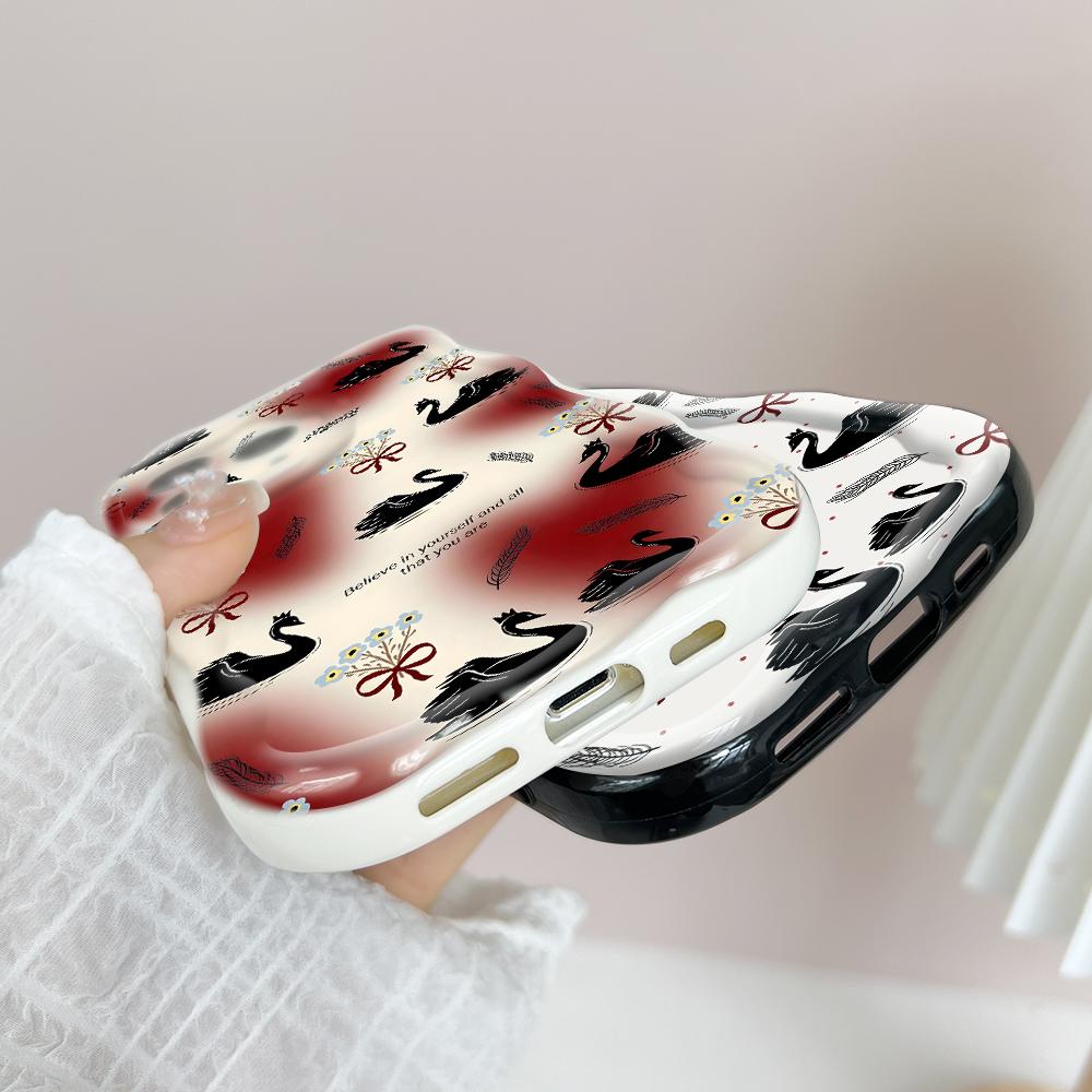Cute Cartoon Pattern Cream Texture Casing Wavy Edge Soft Silicone Cover Phone Case for Vivo
