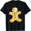 Camiseta de Natal Esqueleto de Homem de Gengibre