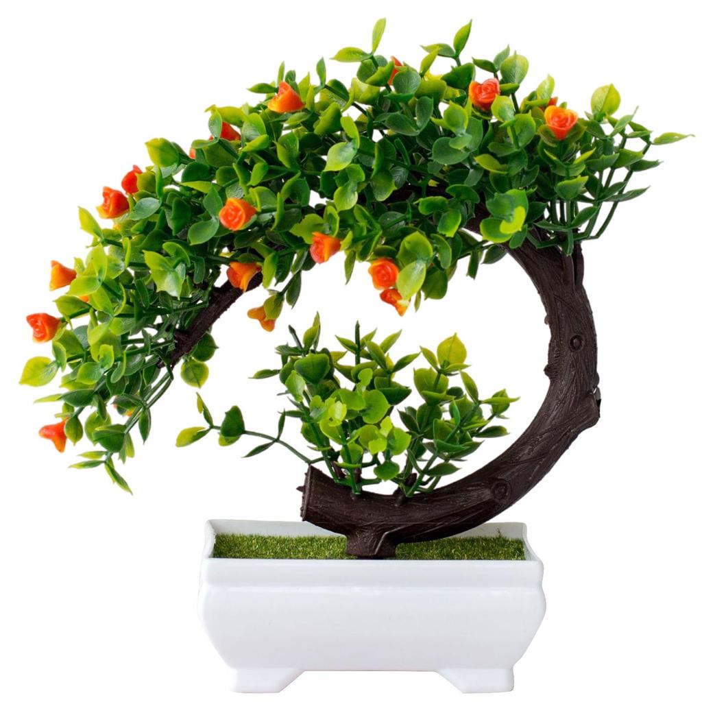  Artificial Plants Bonsai Simulated Tree Potted Plants Fake Flowers Table Potted Ornaments