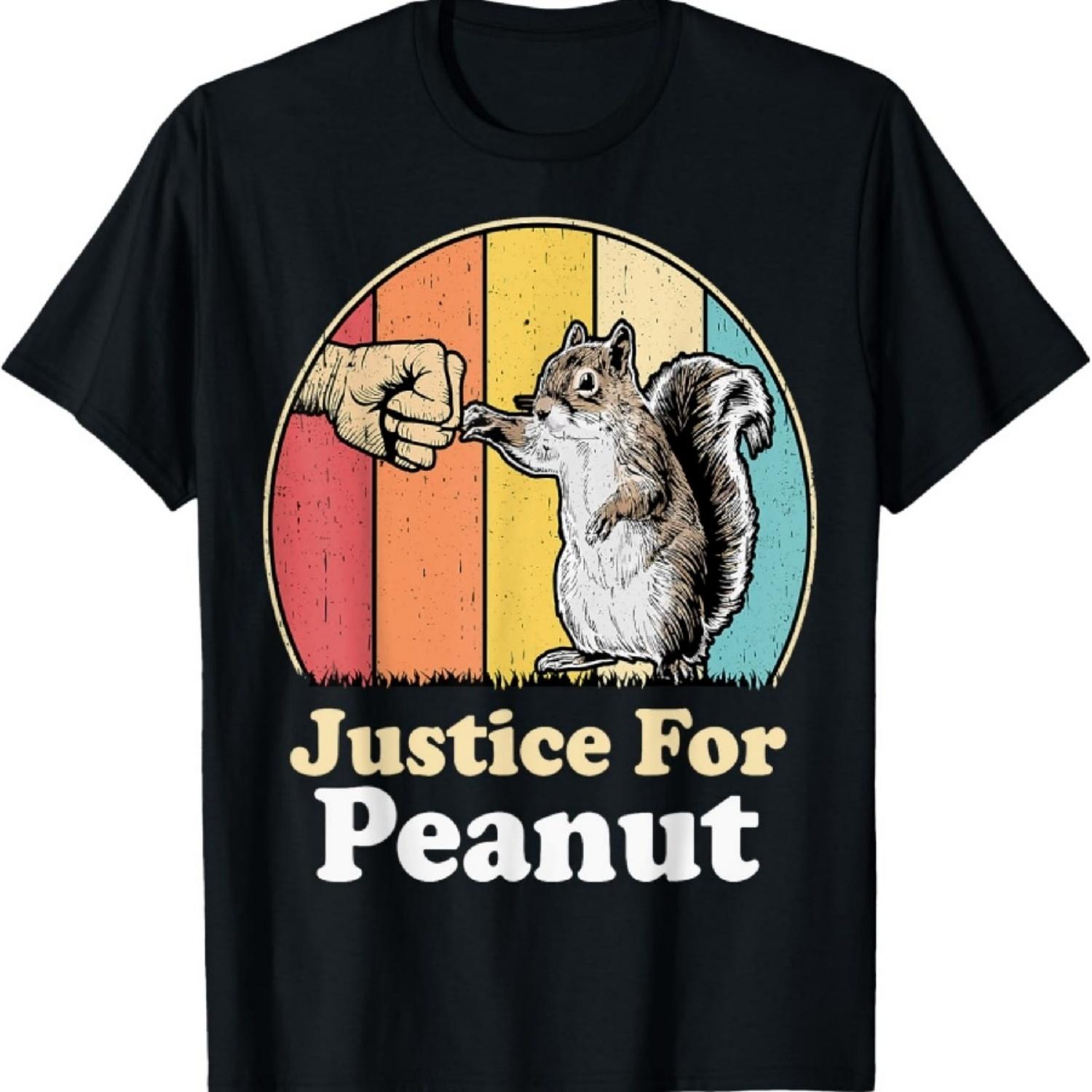 Justice for Peanut The Squirrel - America is The Land of Cut T-Shirt S