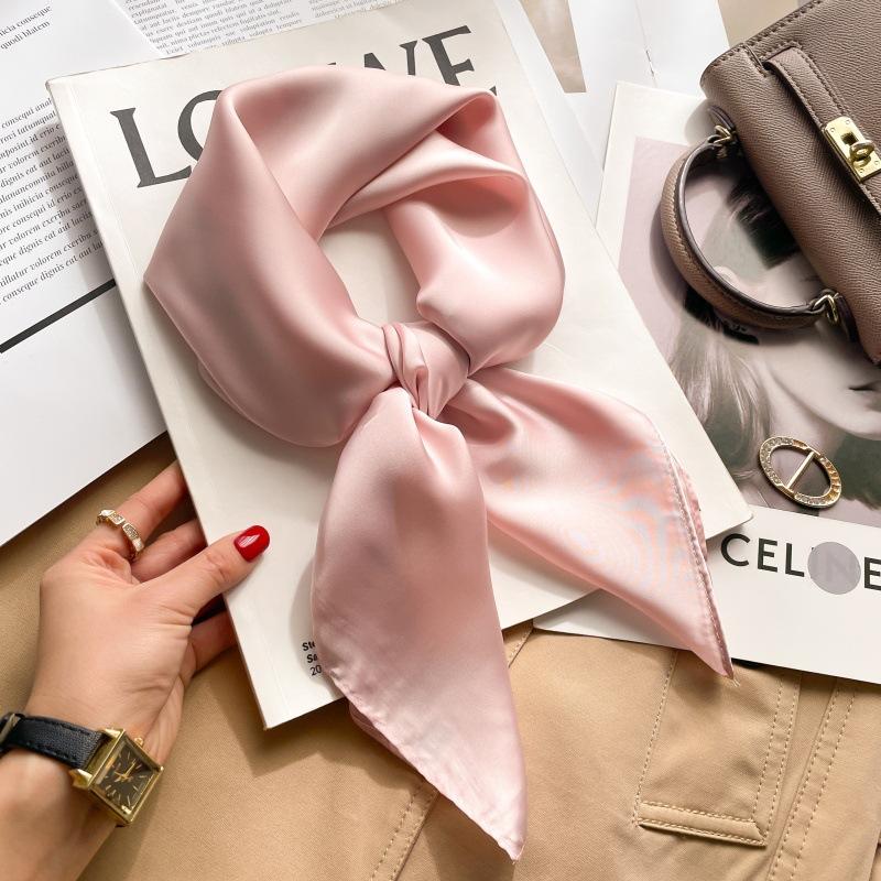 Silk scarf women's neck new scarf with coat 70 small square scarf scarf mother high-end scarf