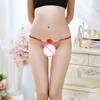 Lenjerie de corp pentru femei, cu flori cu perle artificiale, chiloți sexy cu șnur de corp