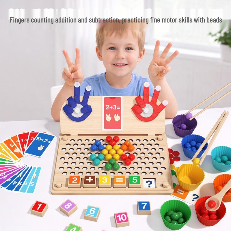 Children s Math Learning Puzzle: Number Counting, Addition & Subtraction, Color Matching